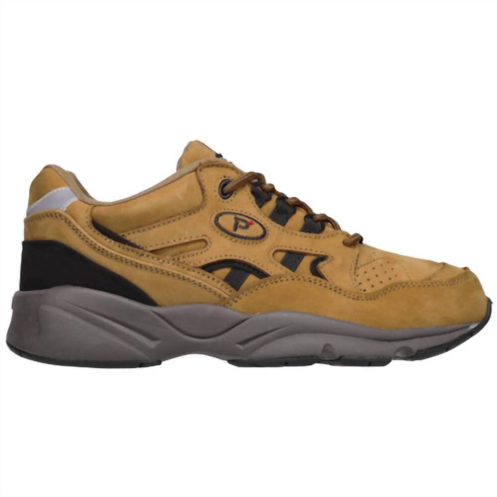 NEW PROPET men's stability walker walking shoe in choco/black/nubuck